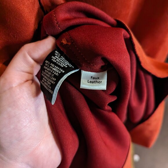 Premise Faux Suede Coat Red Pepper Sz XL - Picture 5 of 7